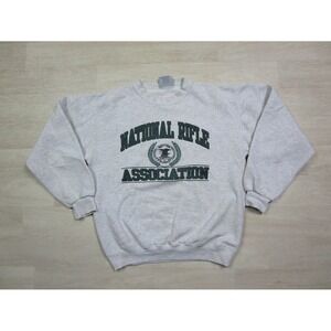 Vintage NRA Sweatshirt (M) 1990's National Rifle Association Spellout Logo
